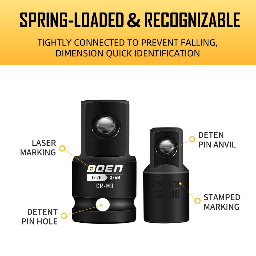boen adapter attached to impact driver demonstrating safe conversion in use