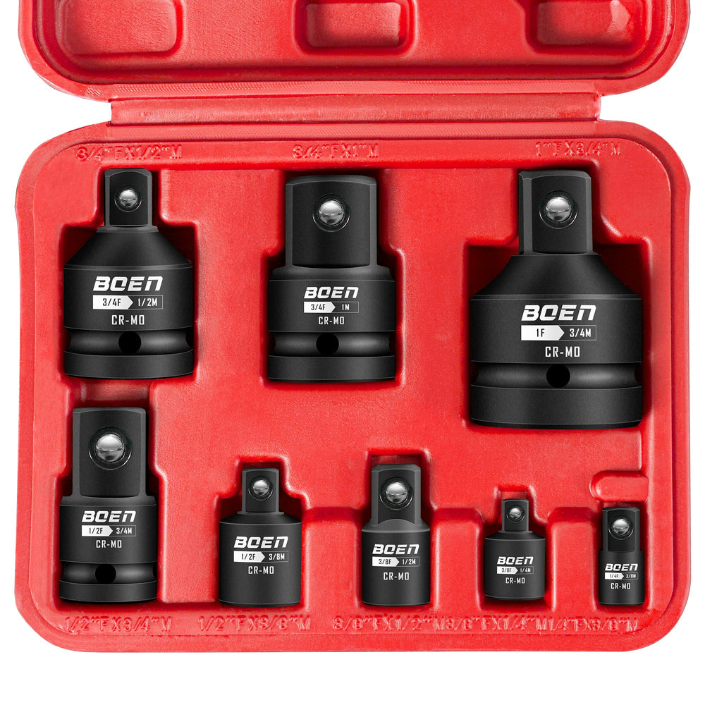 boen front packaging showing full 8-piece set and case for organized portability