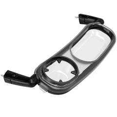 Boffinby front view tray installed on UPPAbaby showing organized snack storage benefit