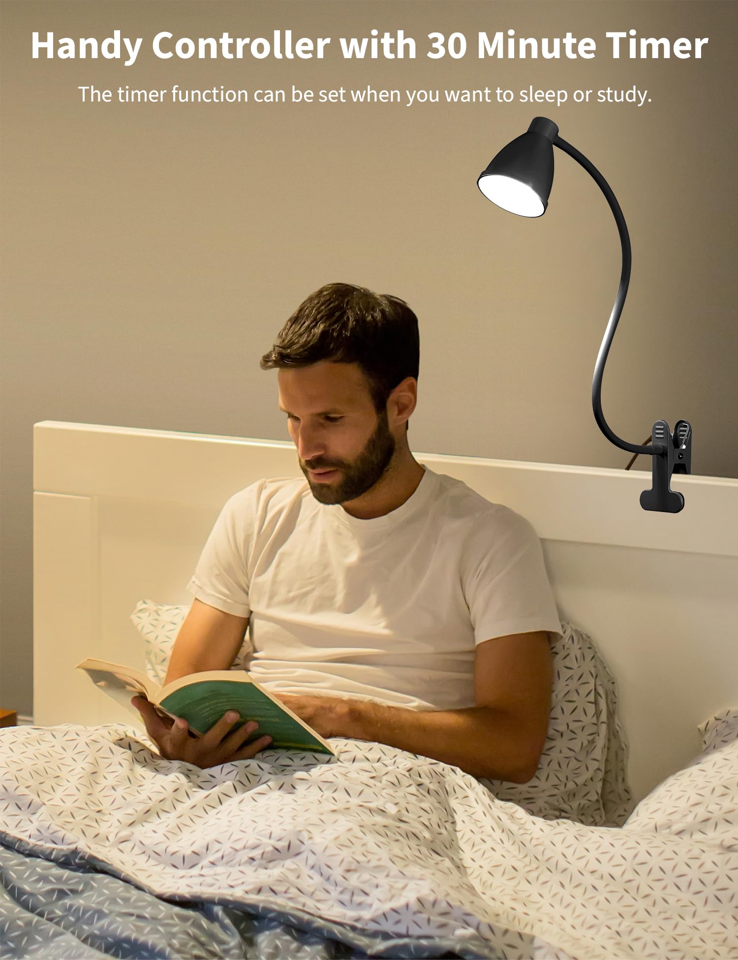 BOHON lámpara iluminando un escritorio, ideal para estudiar y trabajar cómodamente