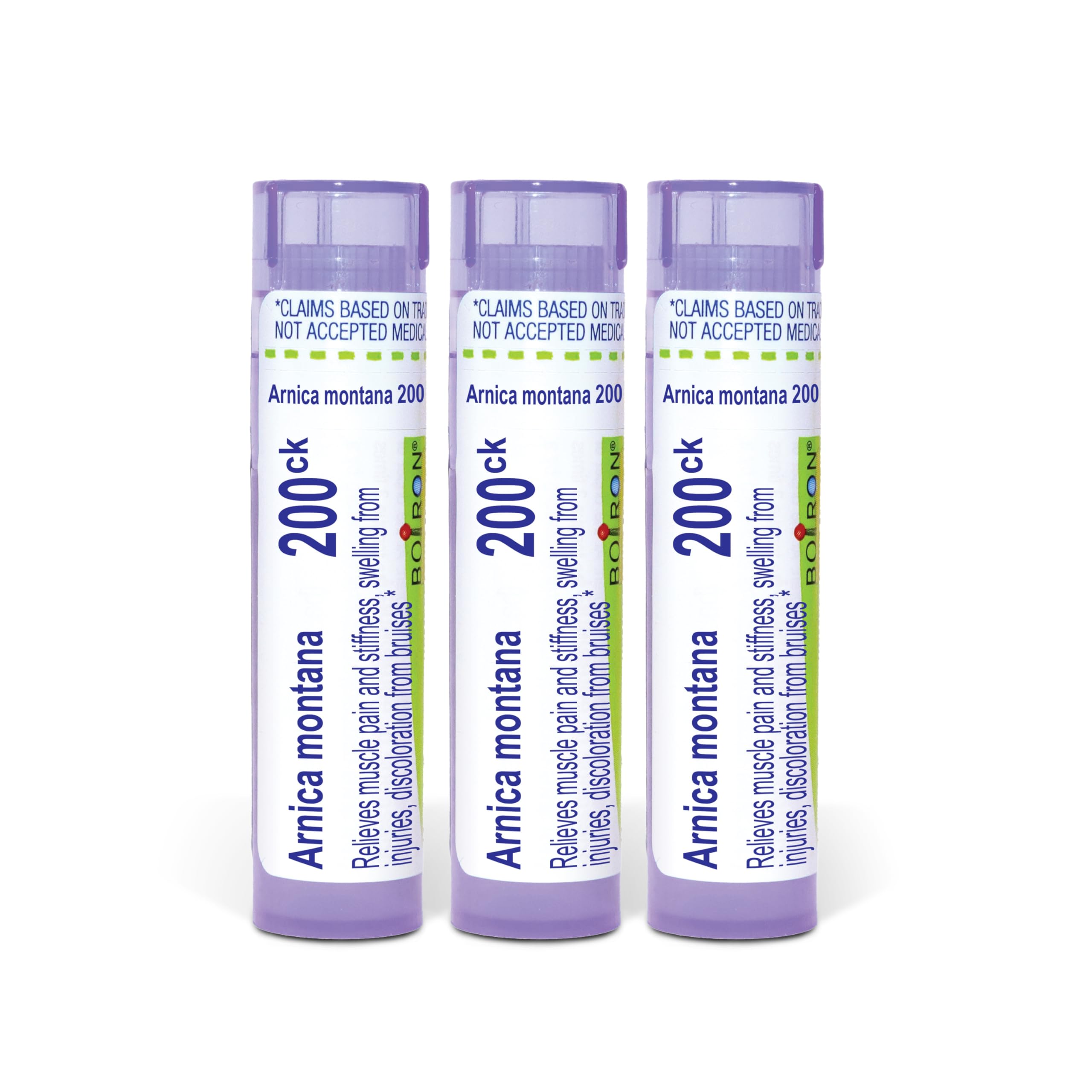 Boiron Arnica Montana front packaging showing three tubes for convenient supply