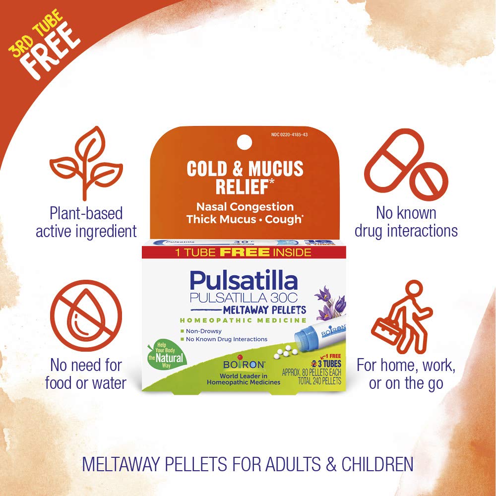 Boiron Pulsatilla pellets detalle textura fáciles de disolver