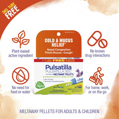 Boiron Pulsatilla pellets detalle textura fáciles de disolver