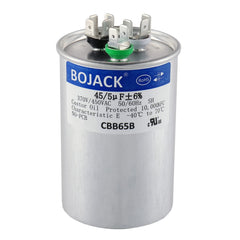 BOJACK capacitor frontal metálico mostrando carcasa robusta y ahorro de espacio
