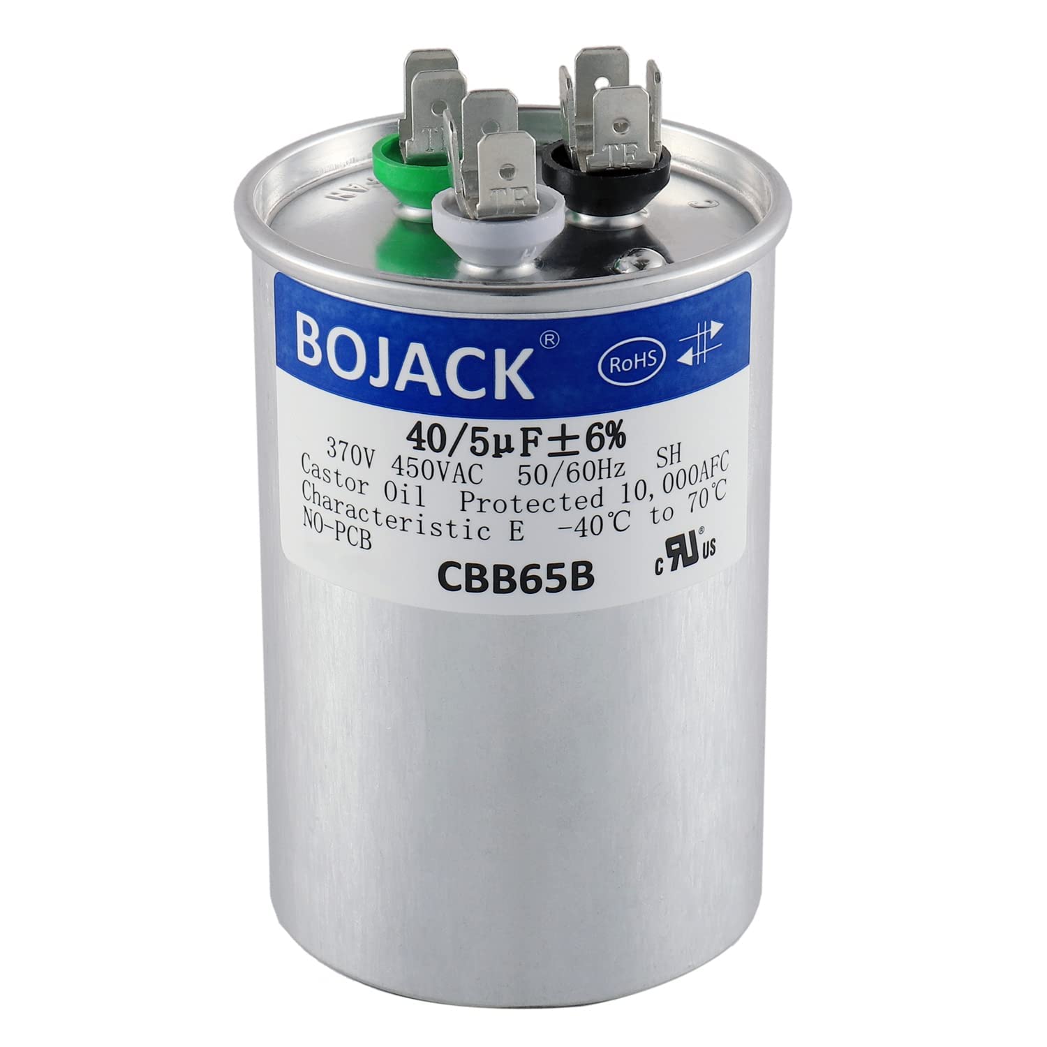 BOJACK vista frontal metálica del condensador con diseño compacto y duradero