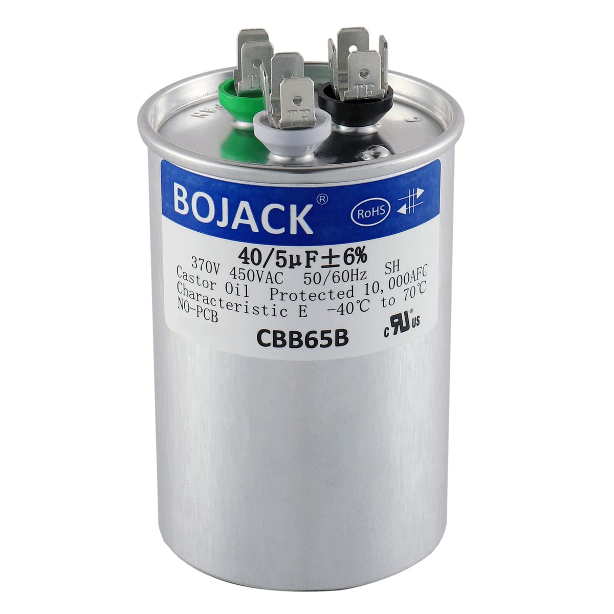 BOJACK vista frontal metálica del condensador con diseño compacto y duradero
