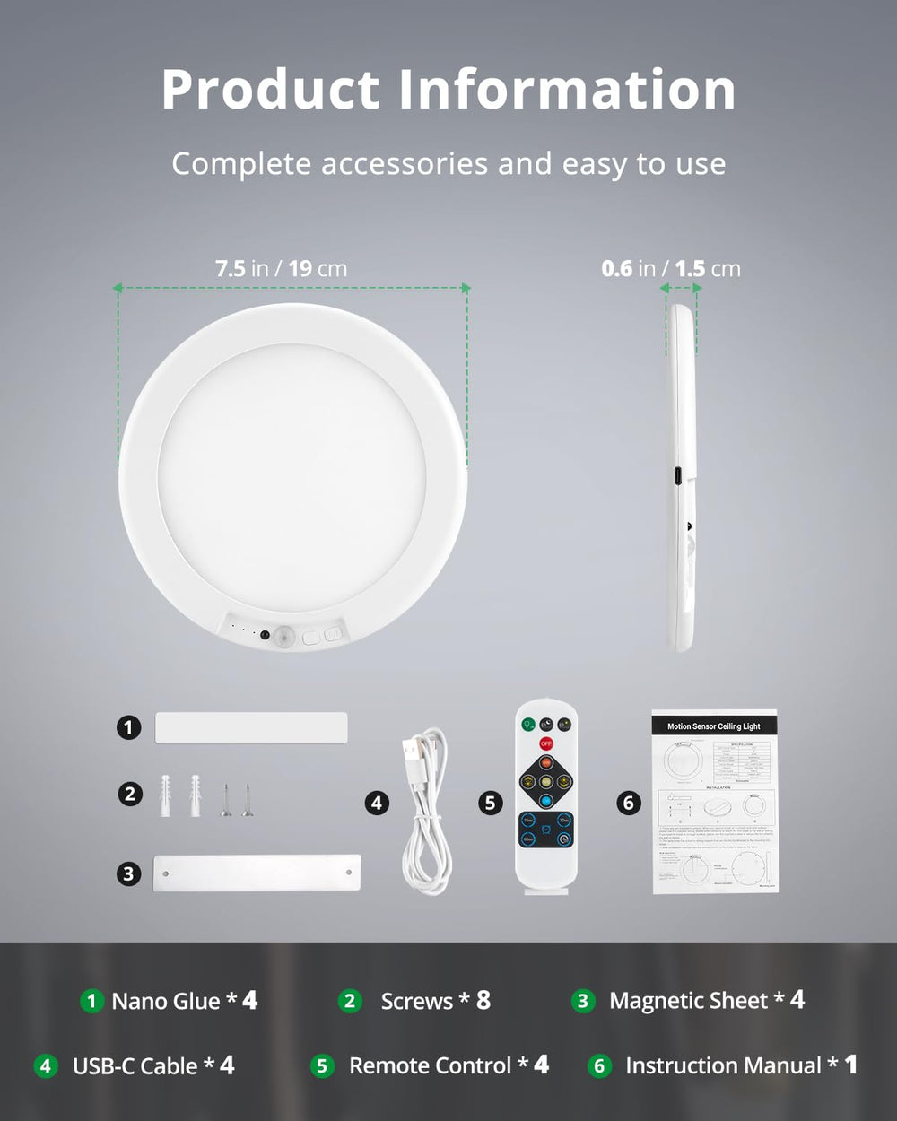 Bojim light next to a hand to show scale and compact, renter-friendly size