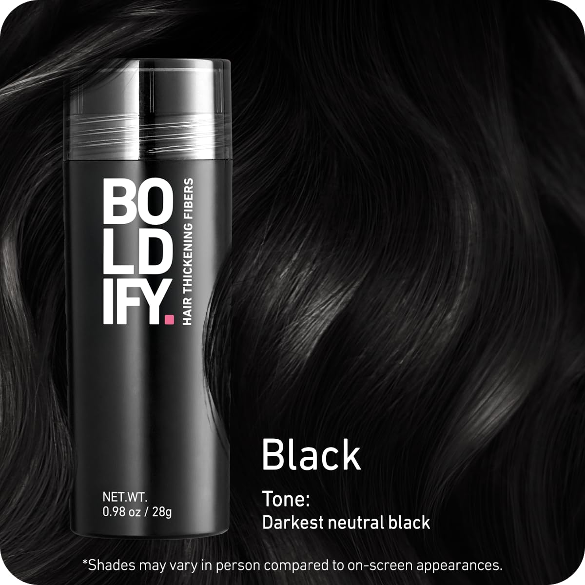 Boldify fibras textura en primer plano que muestra aspecto natural y mezcla