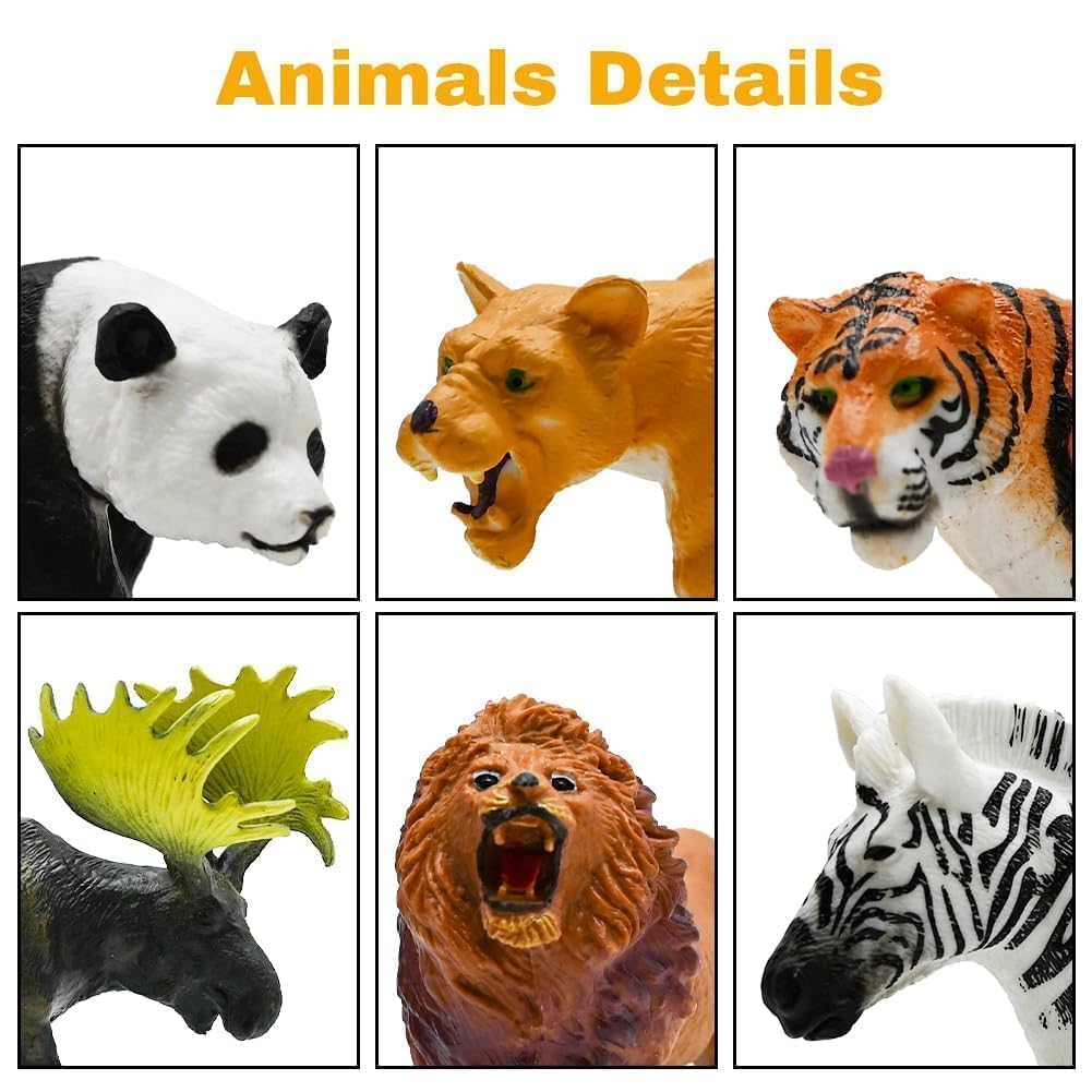 BOLZRA colección de animales desplegada para juego y aprendizaje