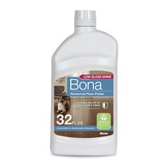 Bona front packaging of 32oz polish showing product benefits and usage