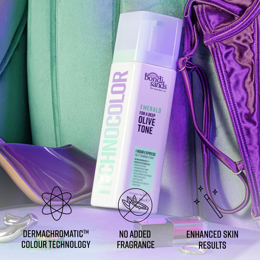 Bondi Sands espuma verde textura ligera para aplicación uniforme