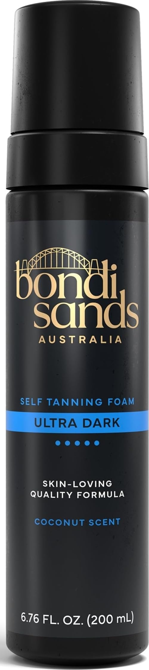 Bondi Sands bottle front packaging showing Ultra Dark shade and benefit