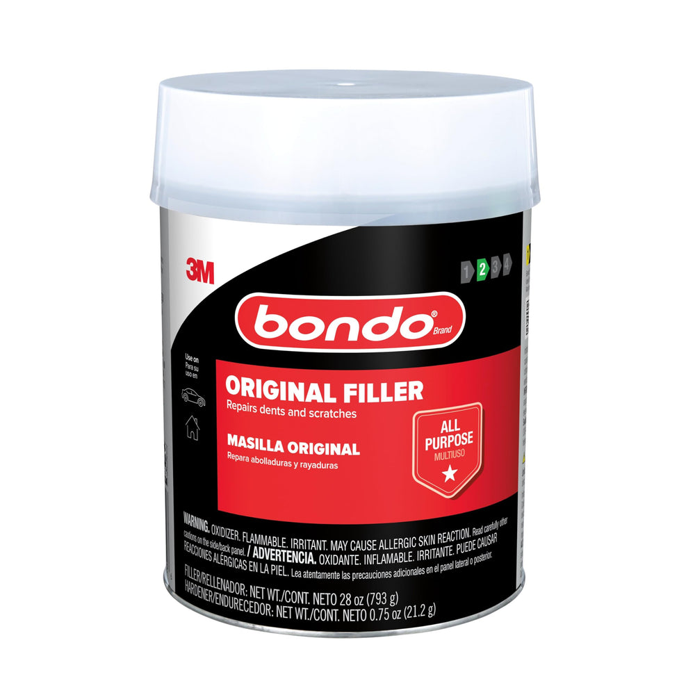 Bondo reparación de panel coche antes y después para acabado restaurado