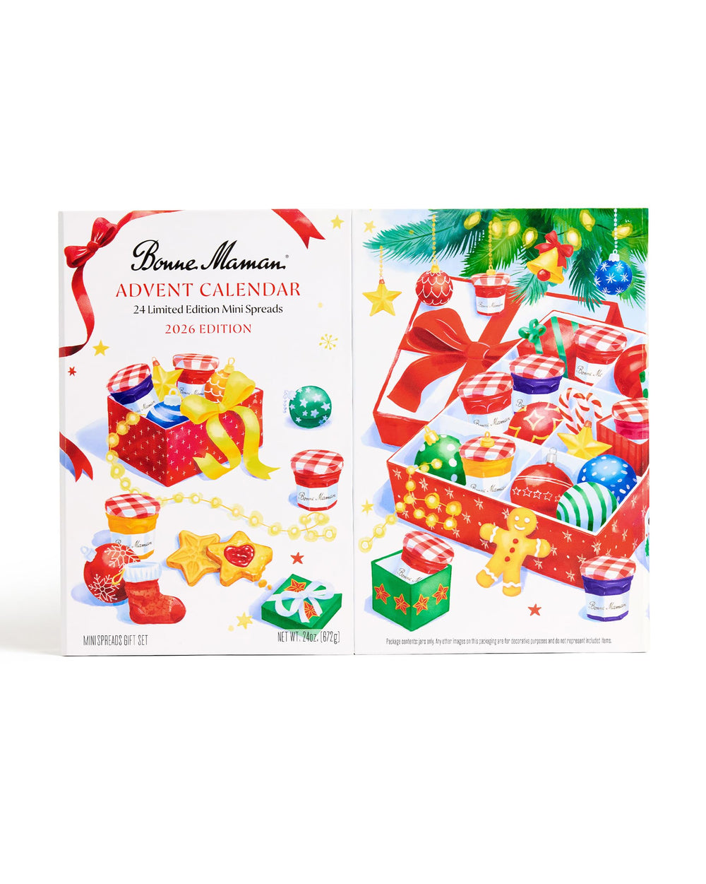Bonne Maman advent calendar front view showcasing festive design and limited-edition appeal