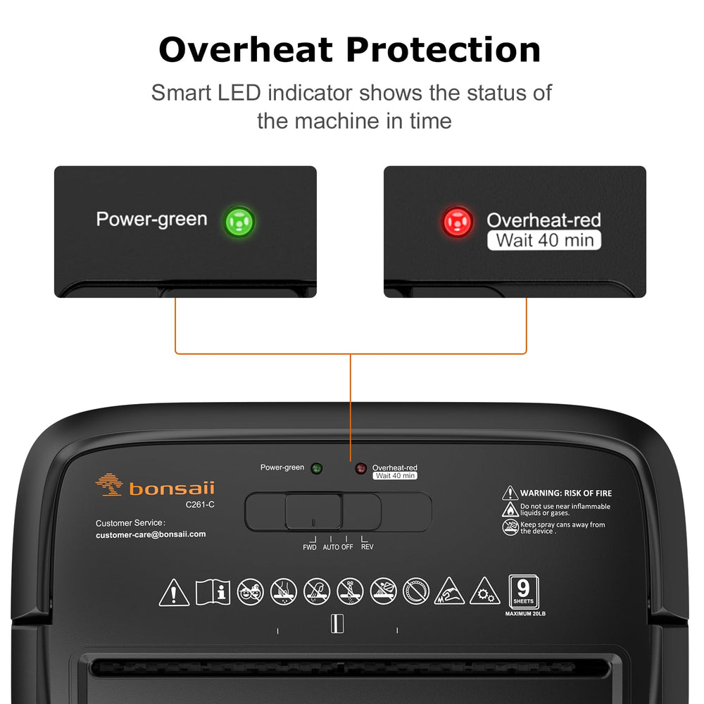 bonsaii panel de controles con inicio automático y reversa