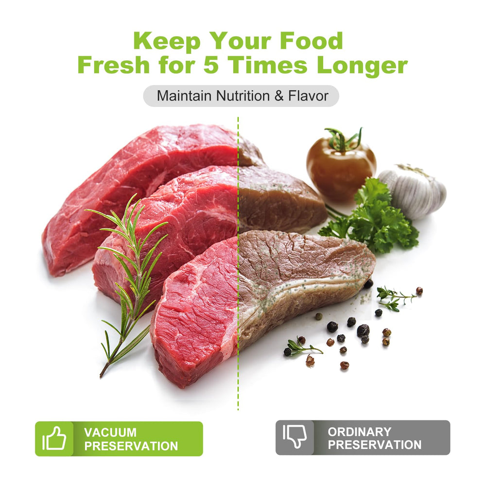 Bonsenkitchen bolsa sellada con carnes y verduras, conservación óptima