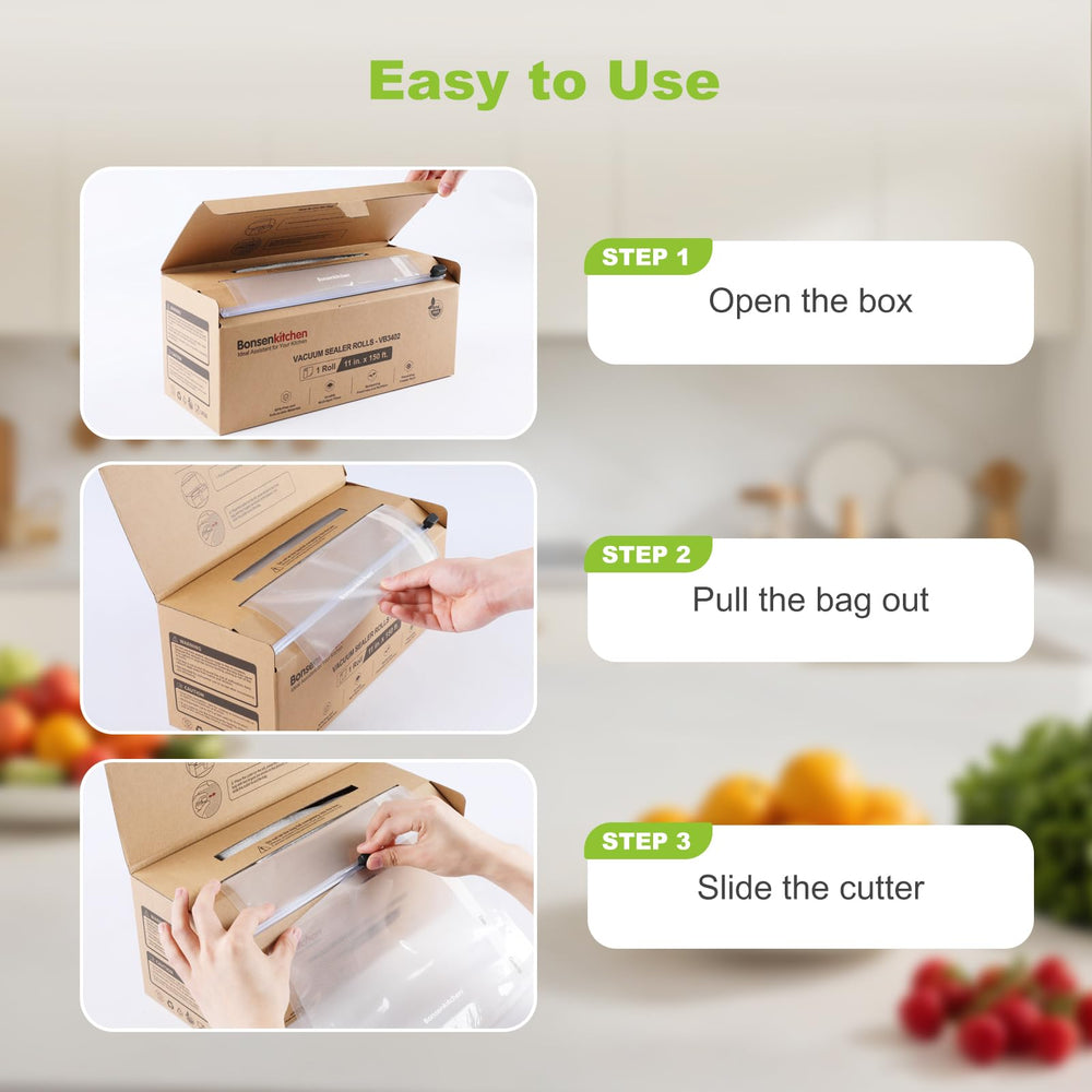 Bonsenkitchen uso con selladora al vacío doméstica, compatibilidad universal