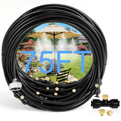 Bonviee front packaging showing complete misting kit and components for quick setup