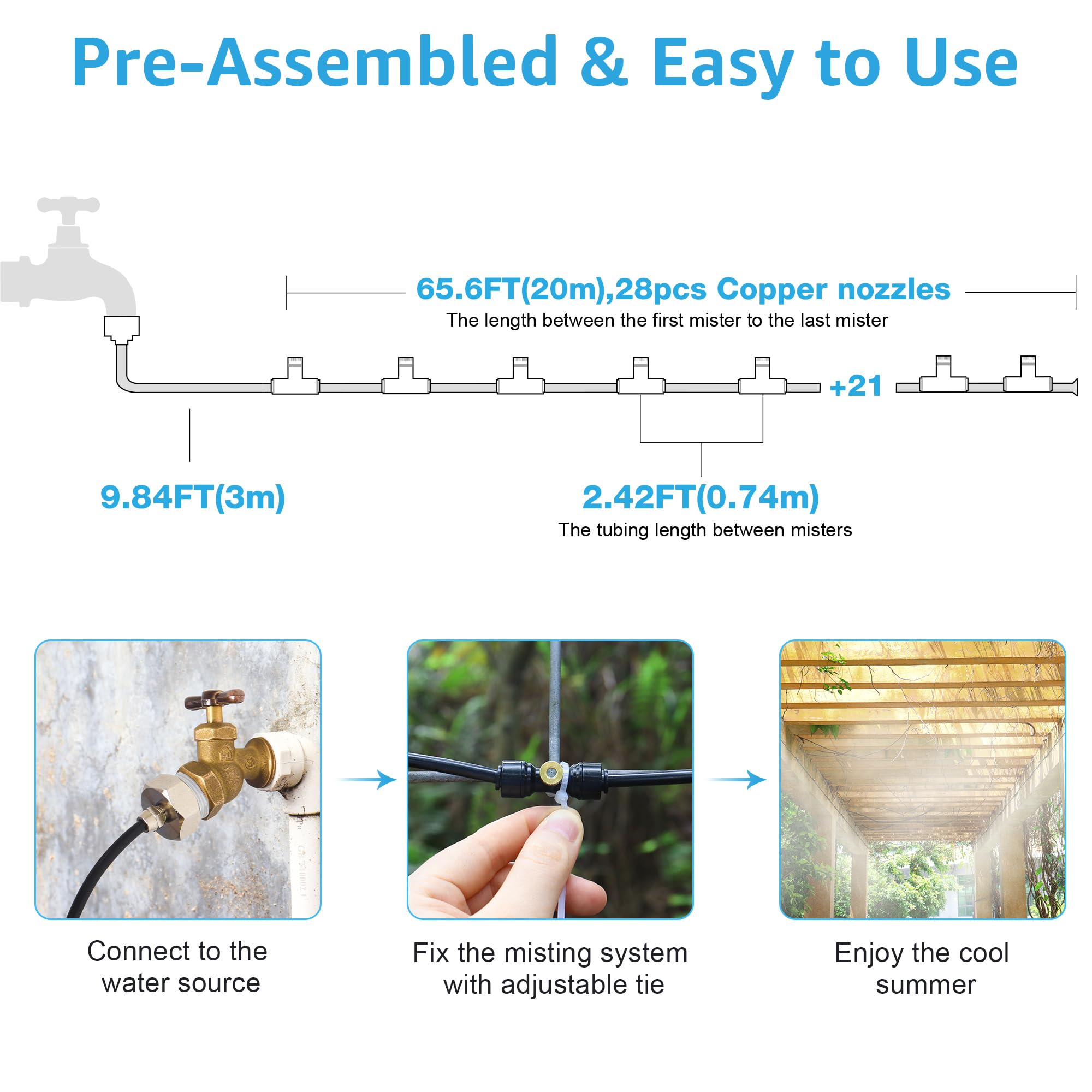Bonviee brass nozzle close-up showing precise mist and corrosion resistance