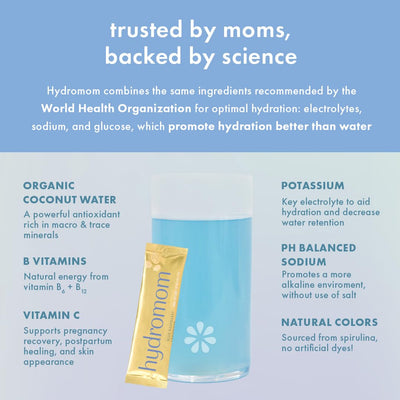 Boobie Hydromom etiqueta con ingredientes para transparencia y confianza
