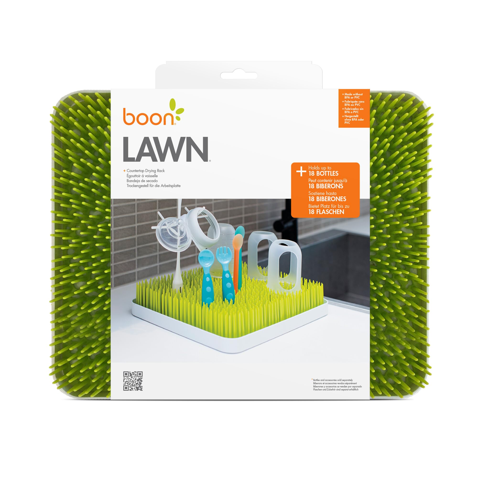 Boon Lawn etiqueta y empaque mostrando tamaño y especificaciones claras