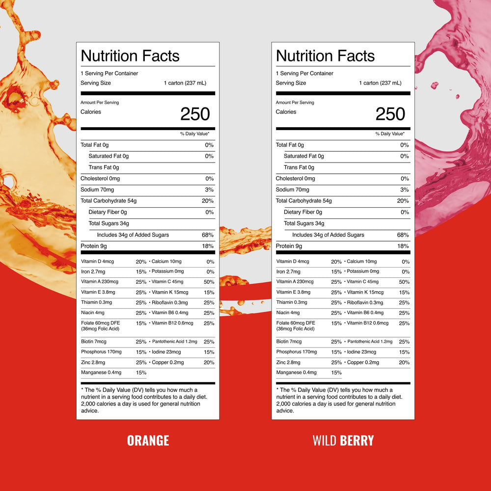 BOOST Breeze detalle de la etiqueta nutricional destacando vitaminas y minerales