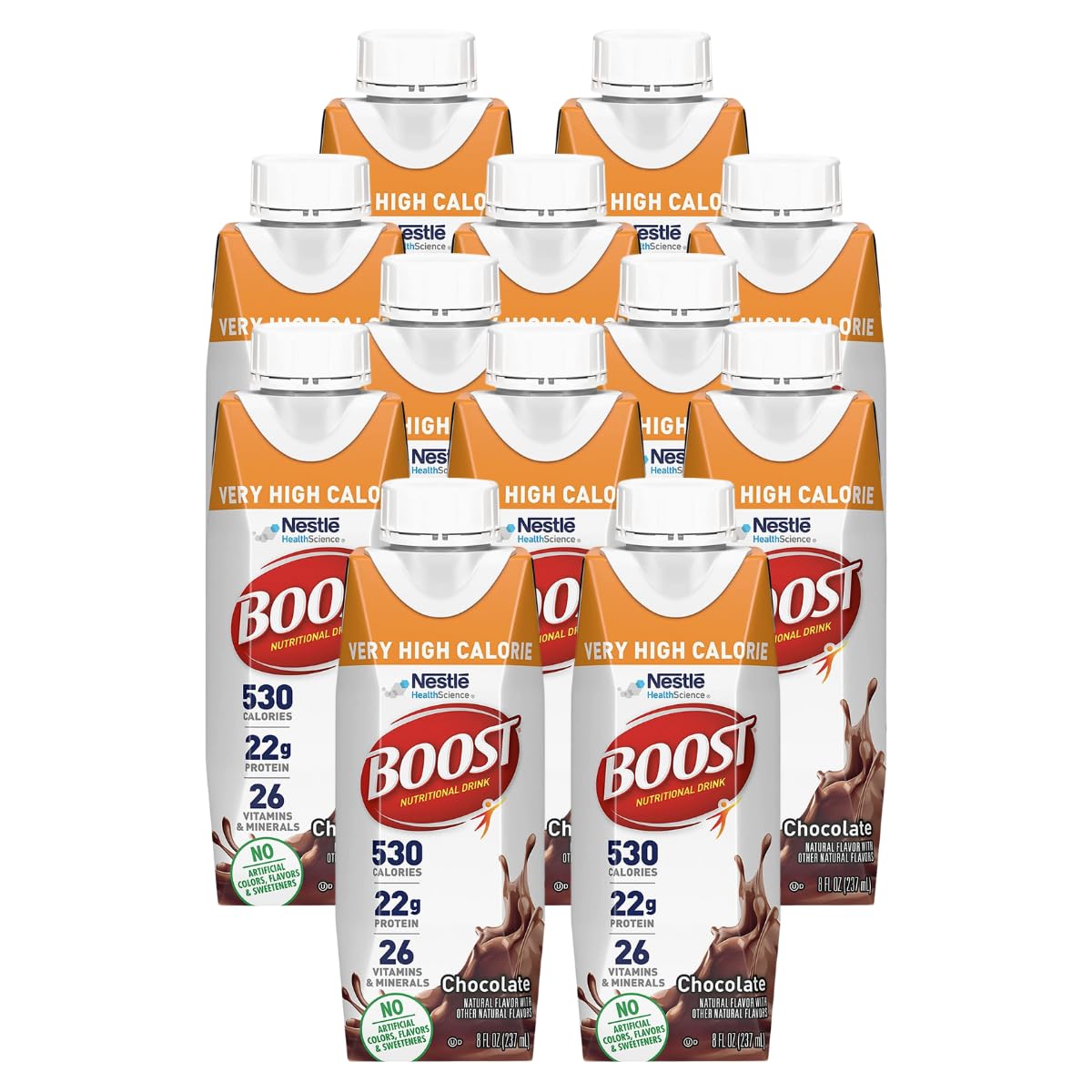 BOOST frontal del pack de 12 unidades de chocolate que facilita reposición