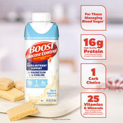 BOOST textura de la bebida vertida mostrando consistencia cremosa y fácil digestión