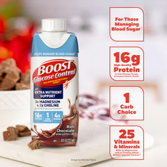 BOOST textura del líquido en vaso destacando apariencia cremosa y sabor chocolate