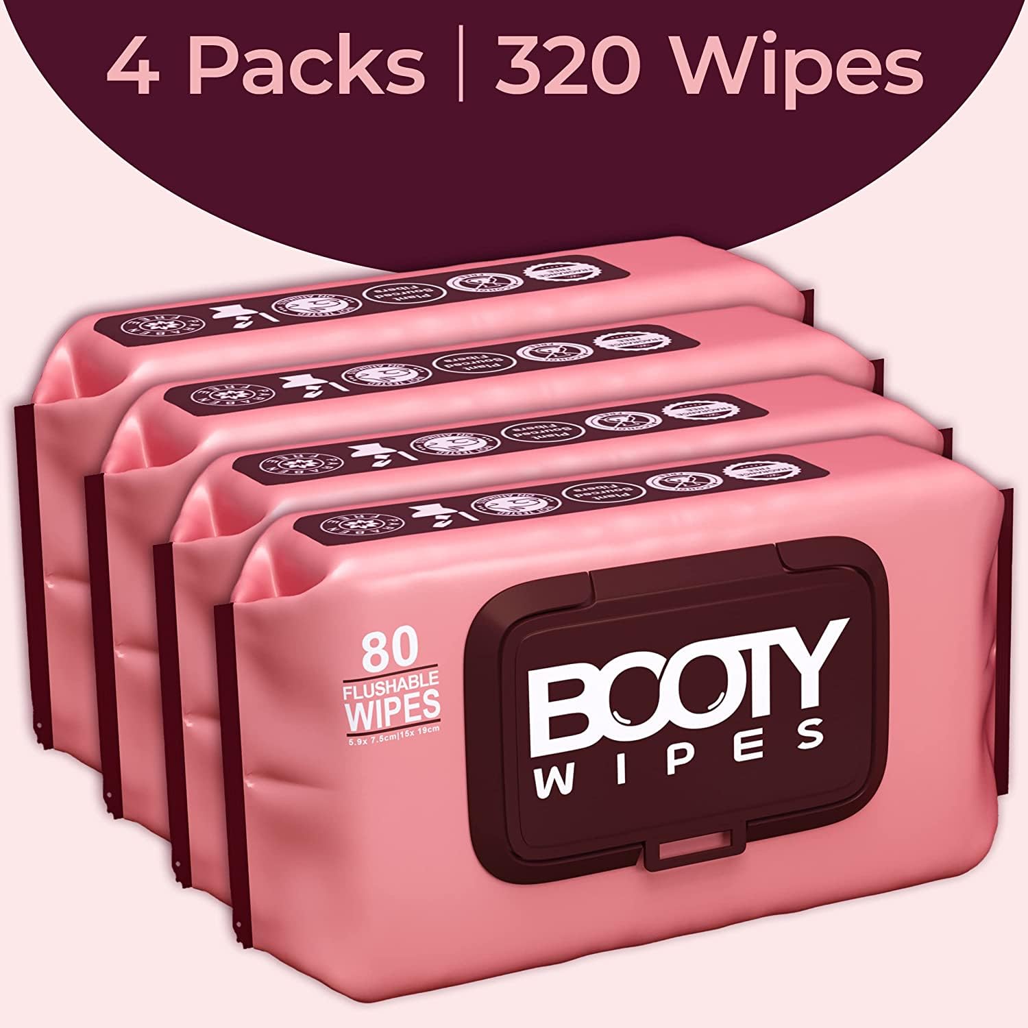 BOOTY WIPES toallita desplegada 9x7 pulgadas, amplia cobertura y limpieza eficaz