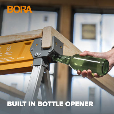 BORA Workhorse X plegado compacto facilitando almacenaje y transporte