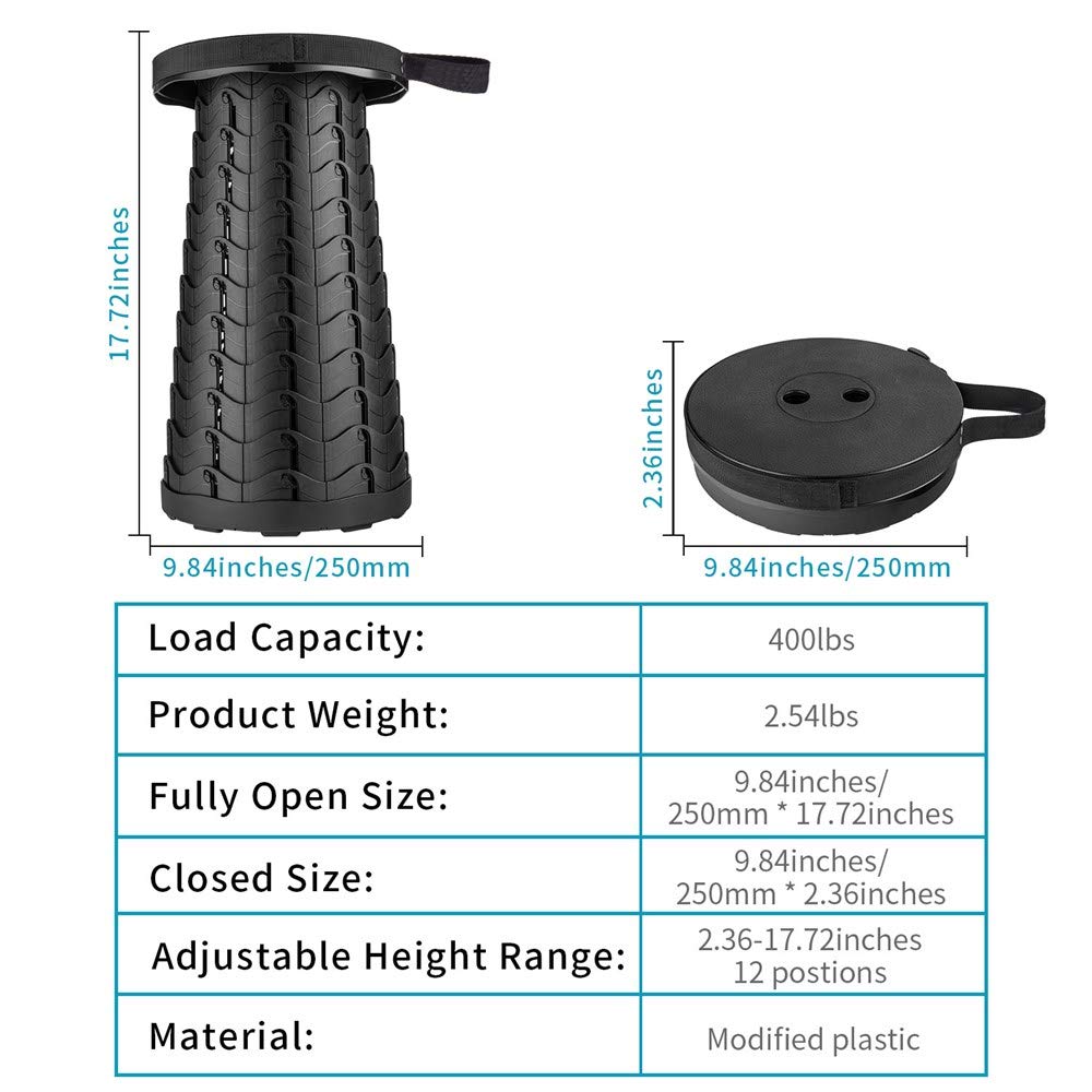 Boreeman stool closed compact size highlighting portability and packability
