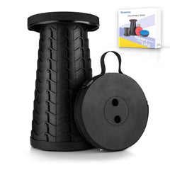 Boreeman stool front view showing sturdy seat and stable base benefit