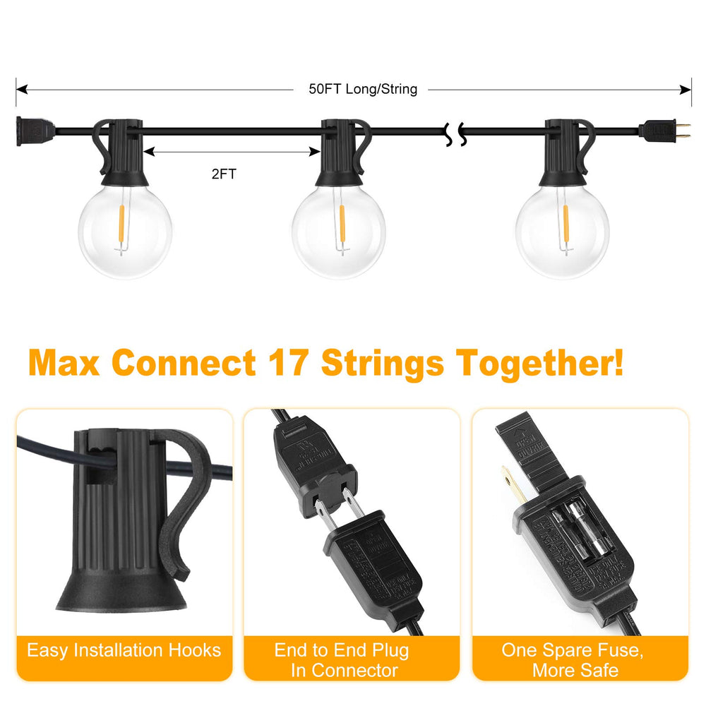 Bosceos cup hooks and spare bulbs displayed for easy installation benefit
