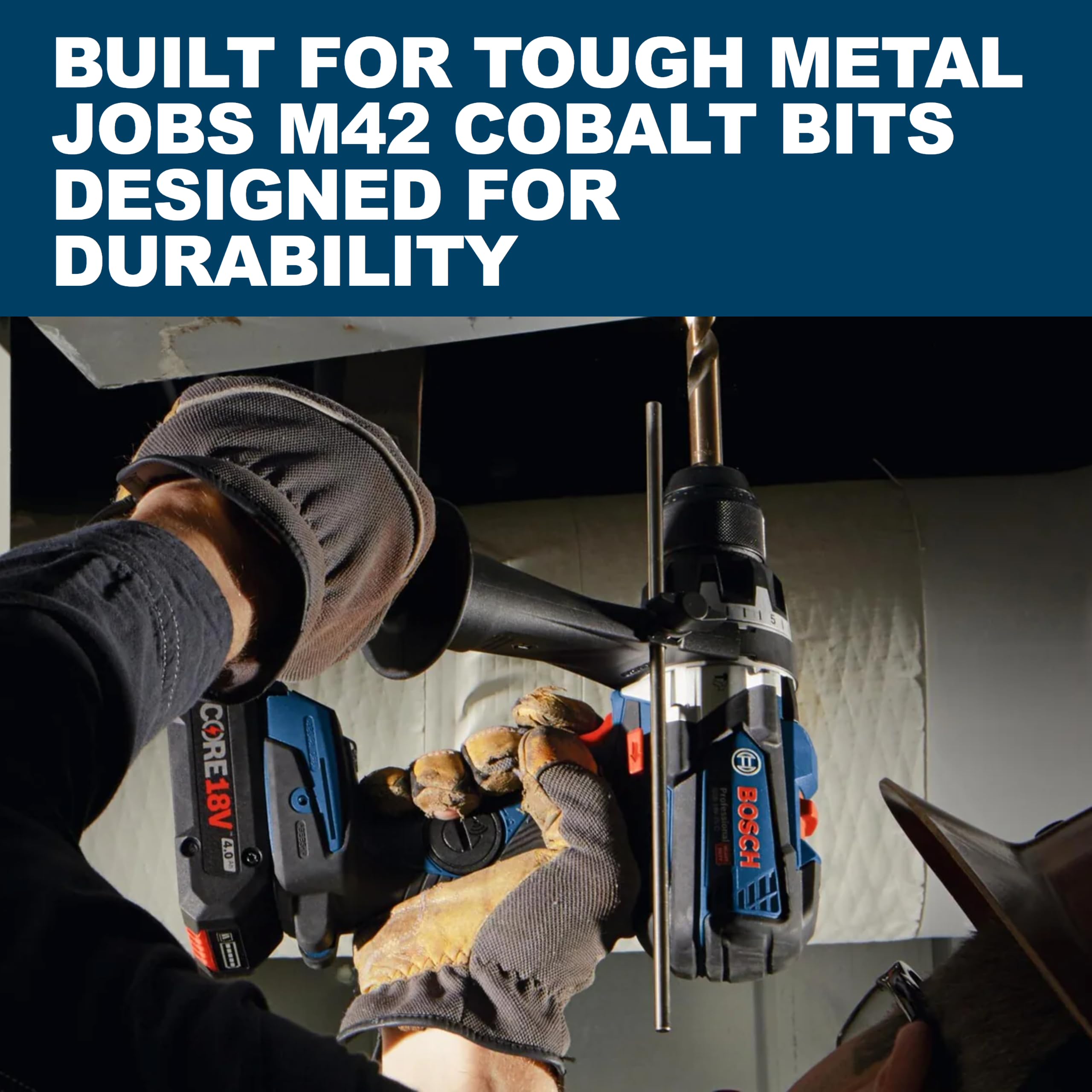 Bosch punta cobalto CO14B primer plano mostrando precisión de corte