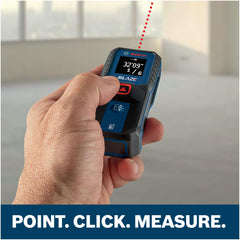 Bosch GLM100 measuring across a room for quick distance checks on site