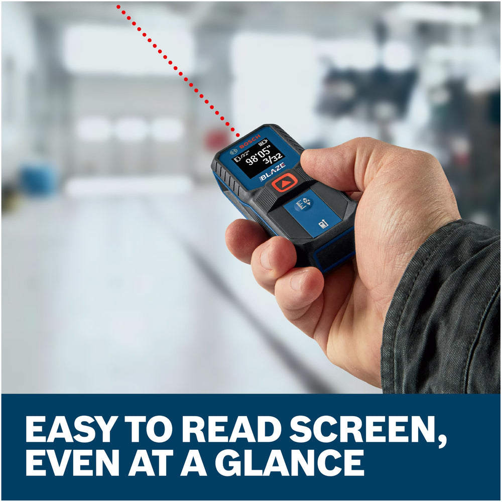Bosch GLM100 close-up rounding button for easy rounded measurement results