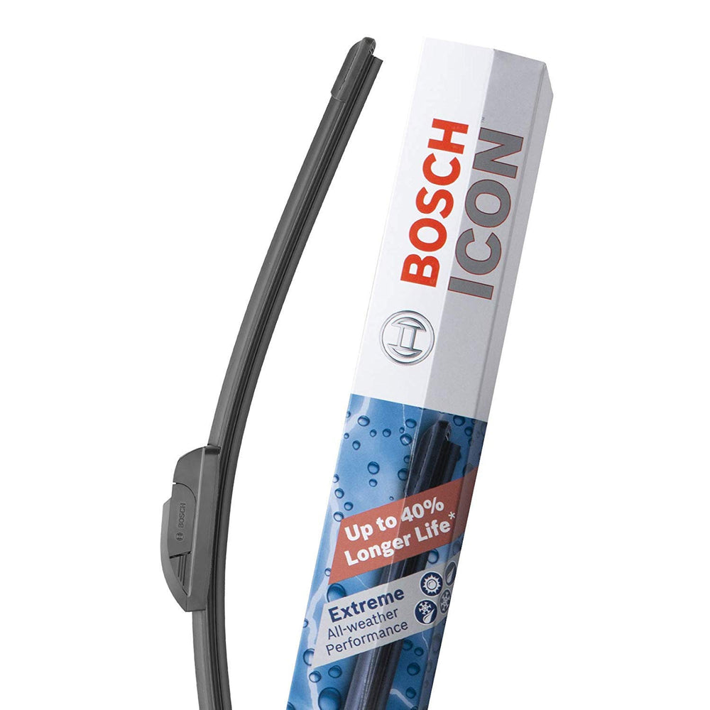 Bosch ICON fx dual rubber edge detail demonstrating flexible edge for streak-free wiping