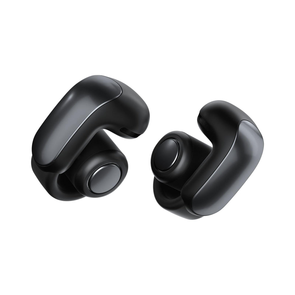 Bose front view of earbuds and packaging showing sleek design and portability