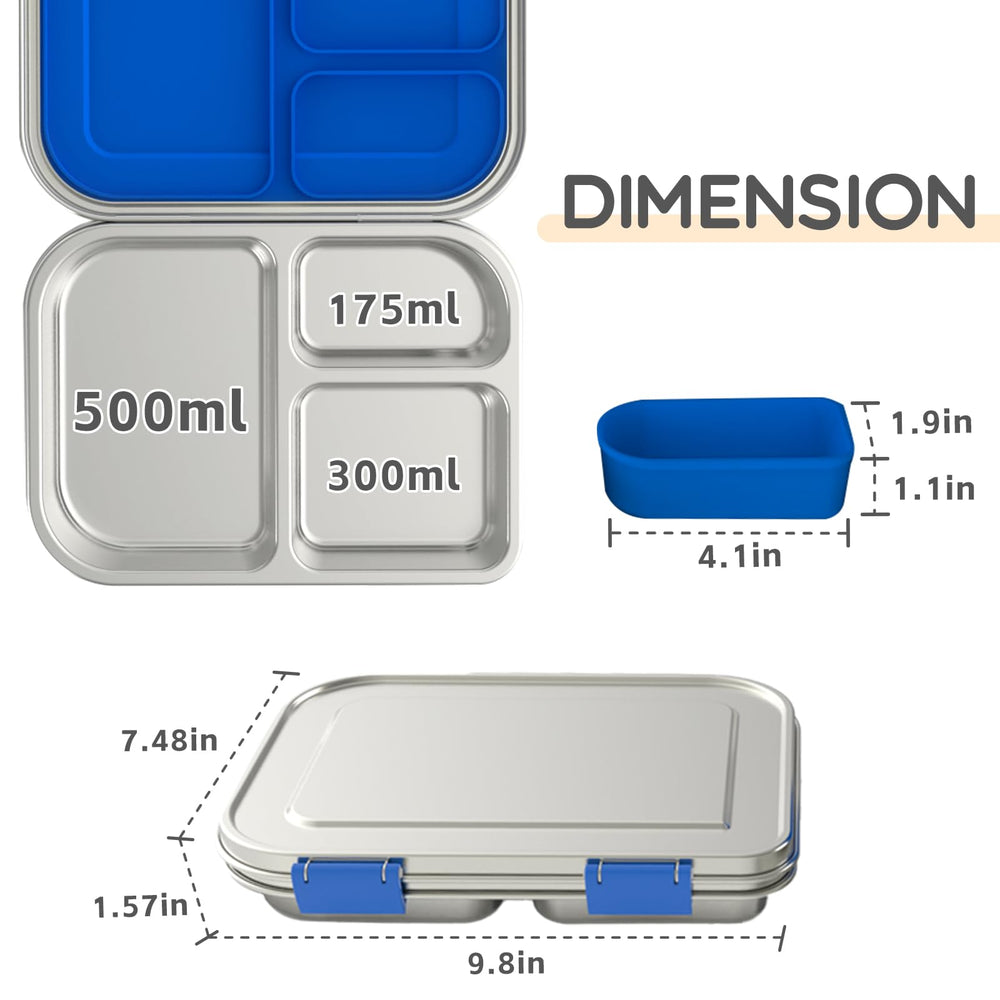 BOSEDSANG bento inside a school backpack showing compact size for easy transport