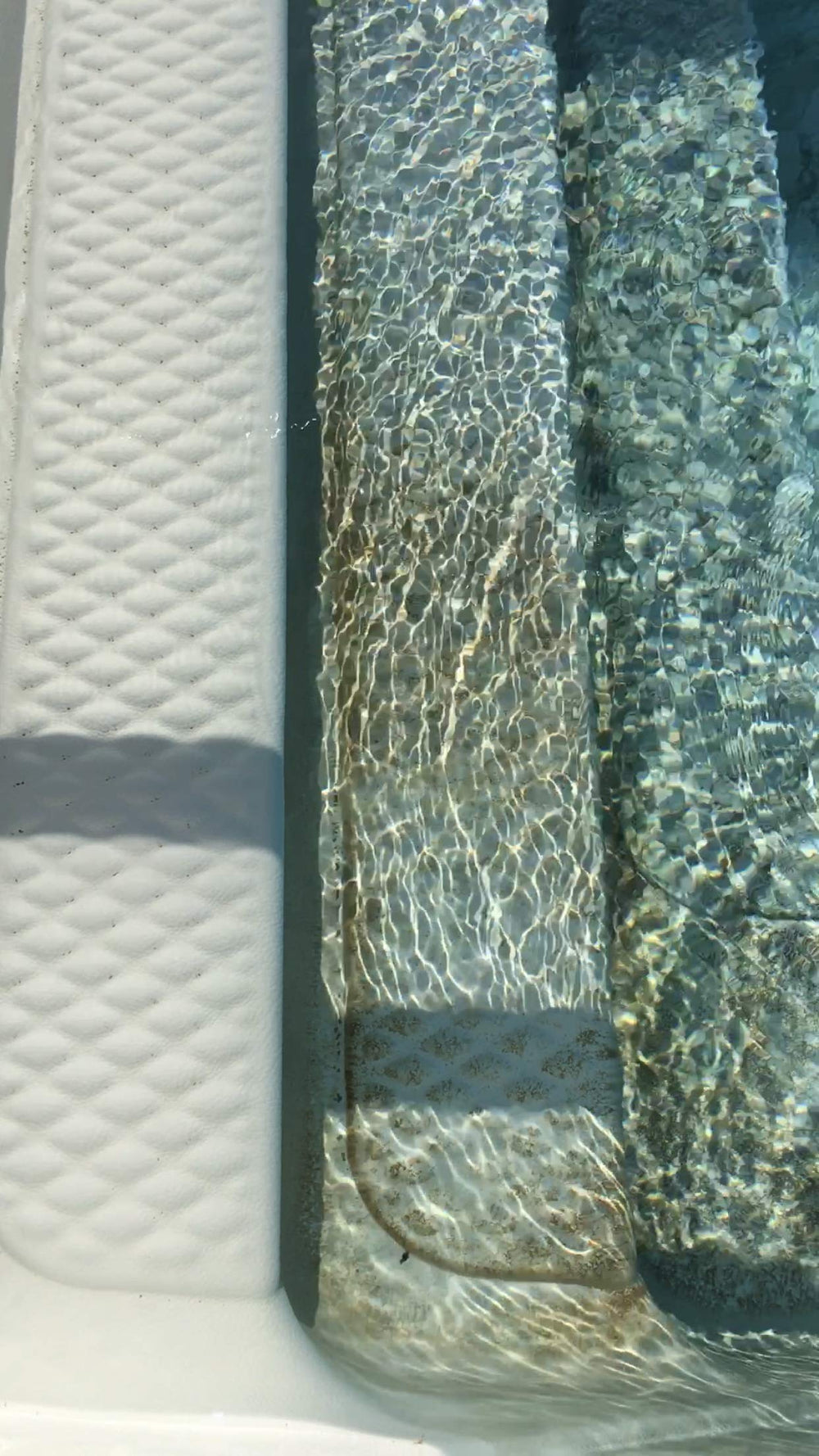 Bosh Chemical vertiendo producto en piscina para remover manchas fácilmente