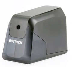 Bostitch vista frontal del sacapuntas negro, diseño profesional y compacto