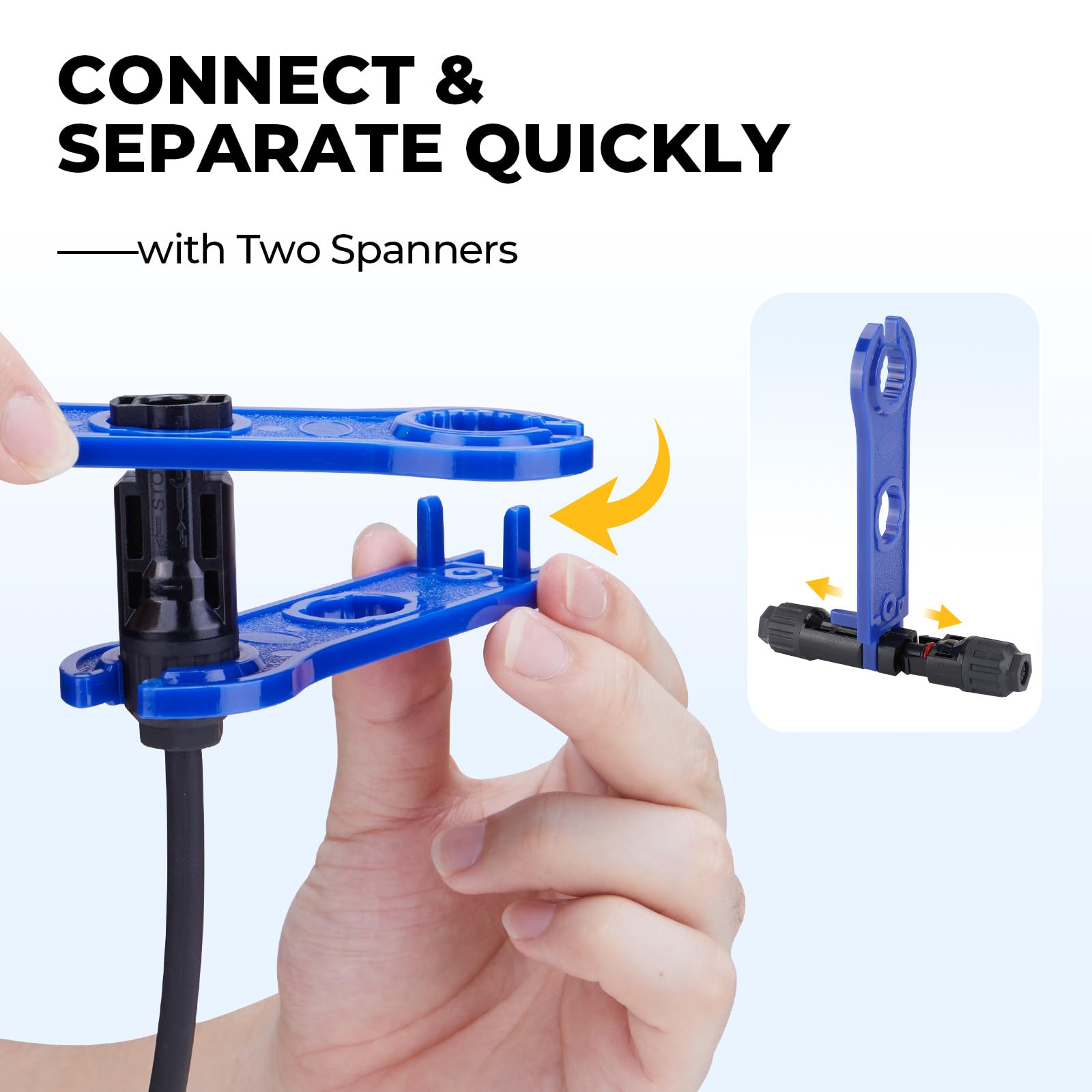 BougeRV assembled extension cable with connectors ready to plug for reliable solar links