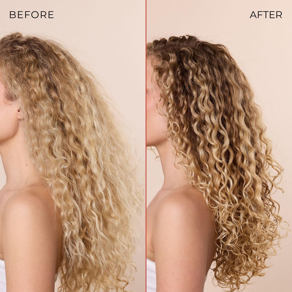 Bounce Curl empaque mostrando plástico ABS con 50% contenido reciclado