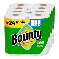 Bounty pack frontal mostrando 8 Triple Rolls y ahorro inmediato