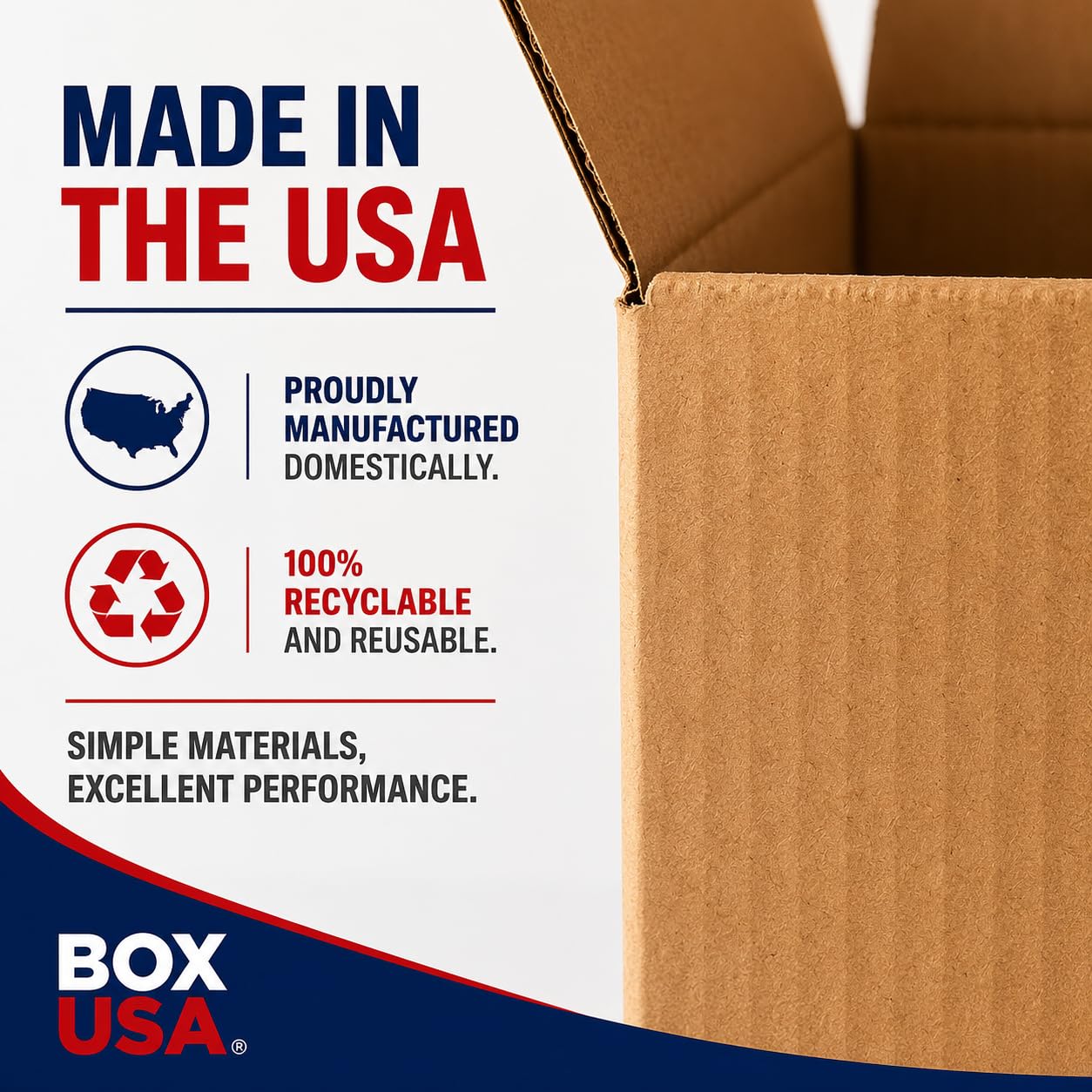 BOX USA caja sellada con cinta mostrando protección en envío
