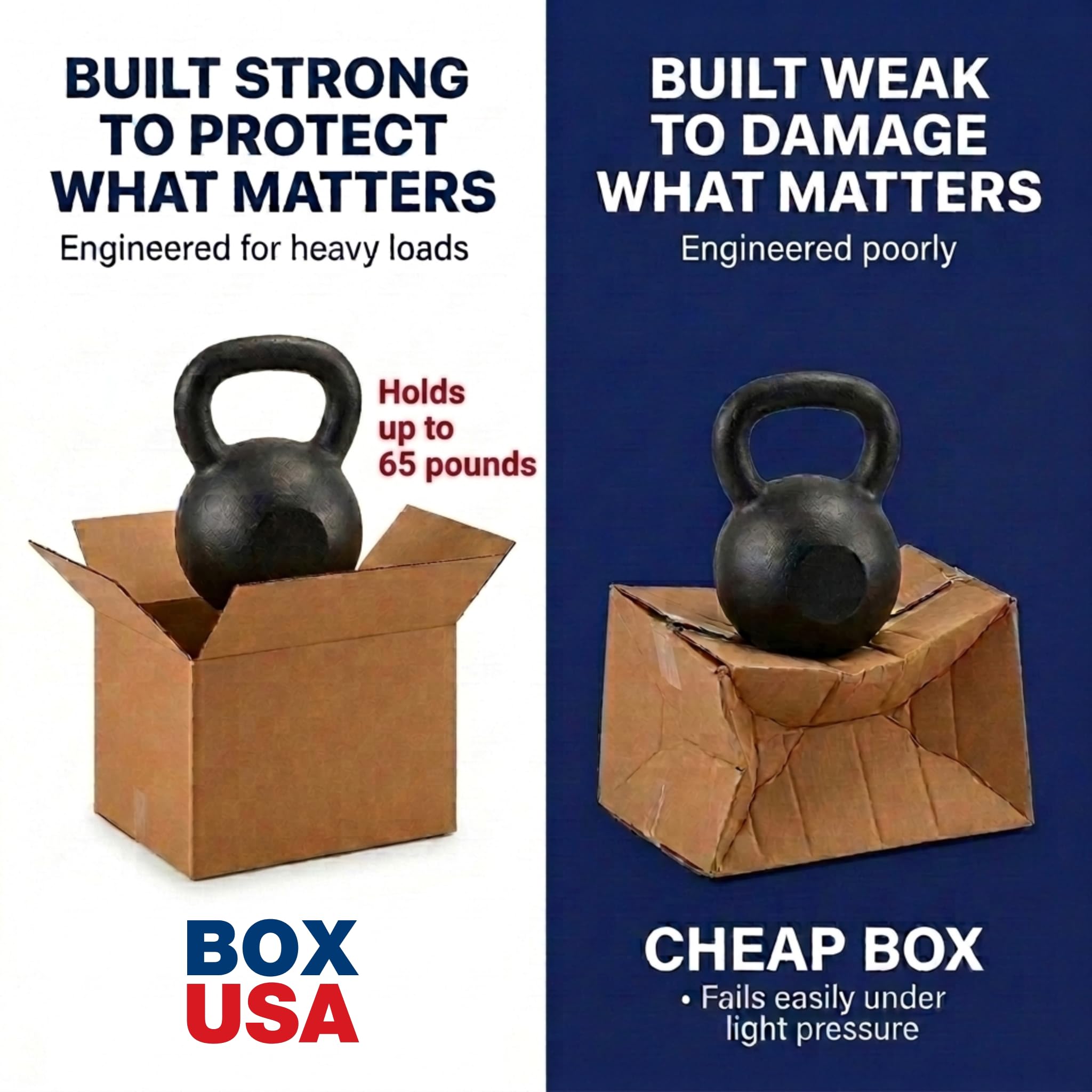 BOX USA caja con libros empacados para traslado seguro
