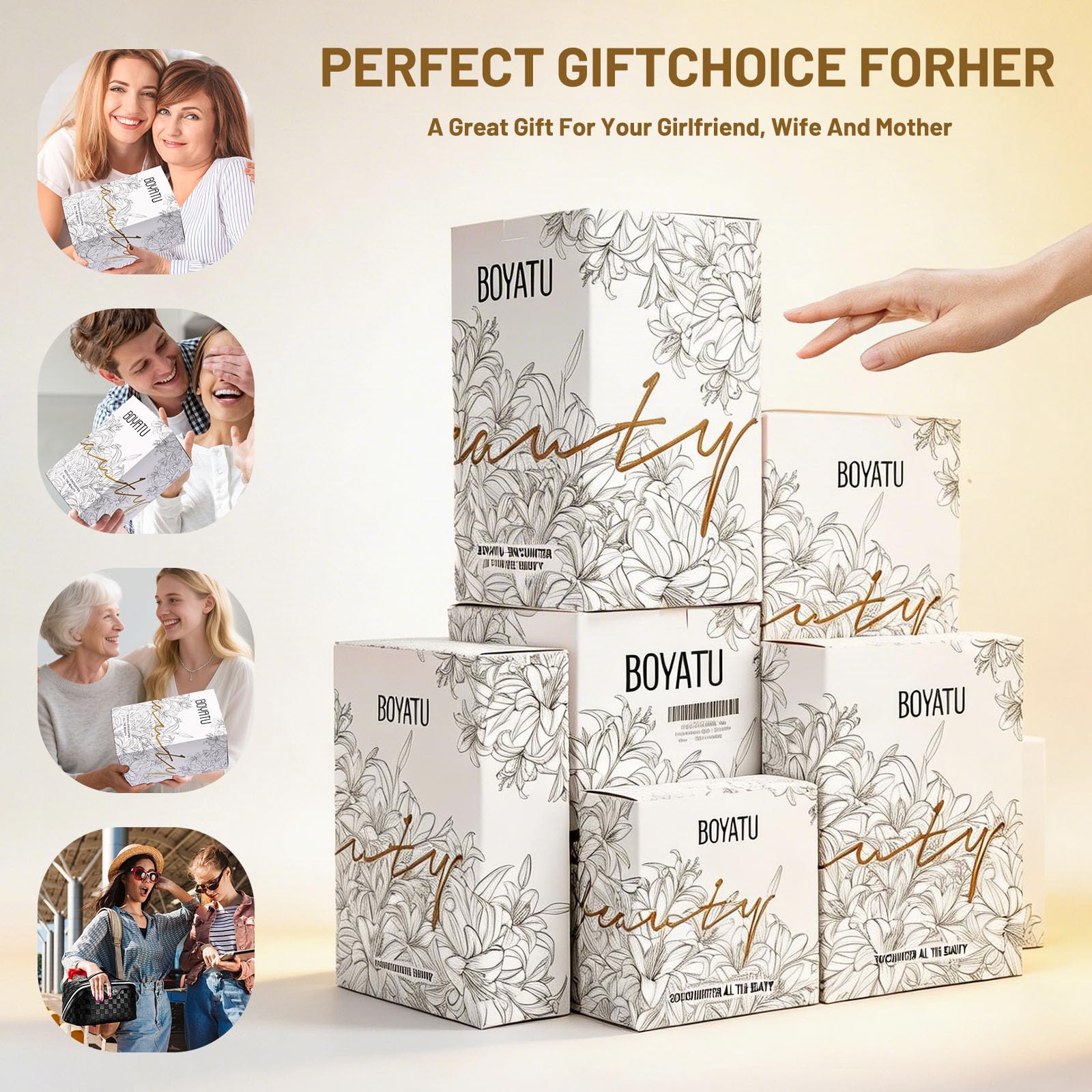 BOYATU presentación en caja regalo con tarjeta personalizable lista para regalar