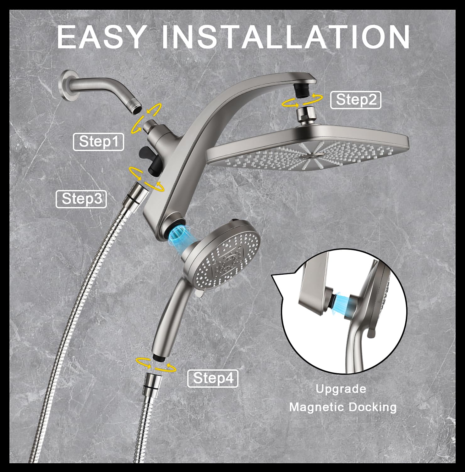 BOZYBO in styled bathroom, illustrates spa-like rainfall atmosphere benefit