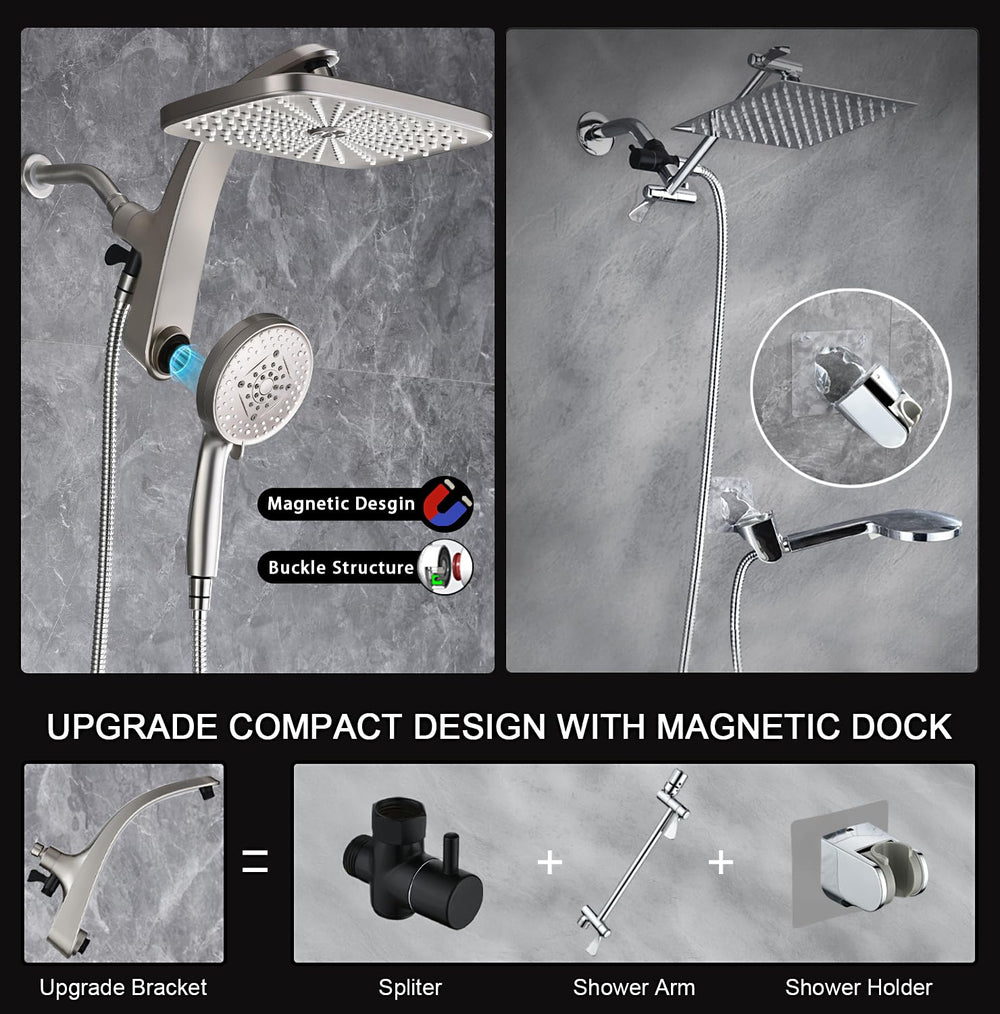 BOZYBO stainless steel hose and G1/2 connector, enables durable leak-free connection